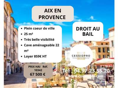 Cession droit au bail Locaux commerciaux - Boutiques à Aix-en-Provence