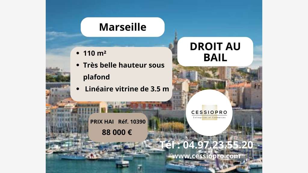 DAB local 110m² à Marseille Notre Dame du Mont