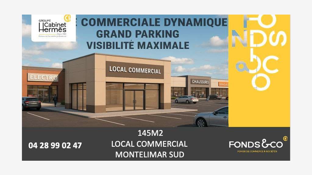DAB local commercial 145m² zone Montélimar Sud