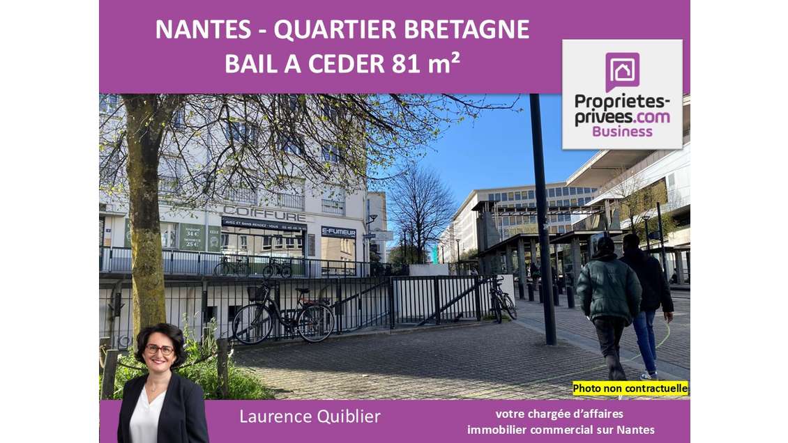 Bail à céder local 81m² à Nantes centre