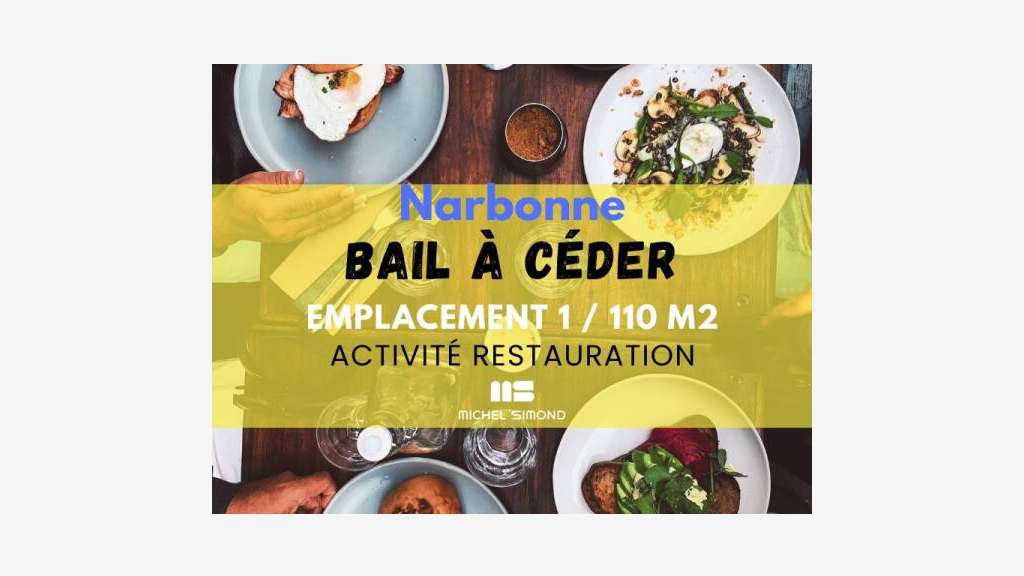 Droit au bail boutique 110m² à Narbonne centre