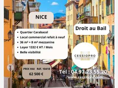 DAB local 44m² refait à neuf à Nice Carabacel