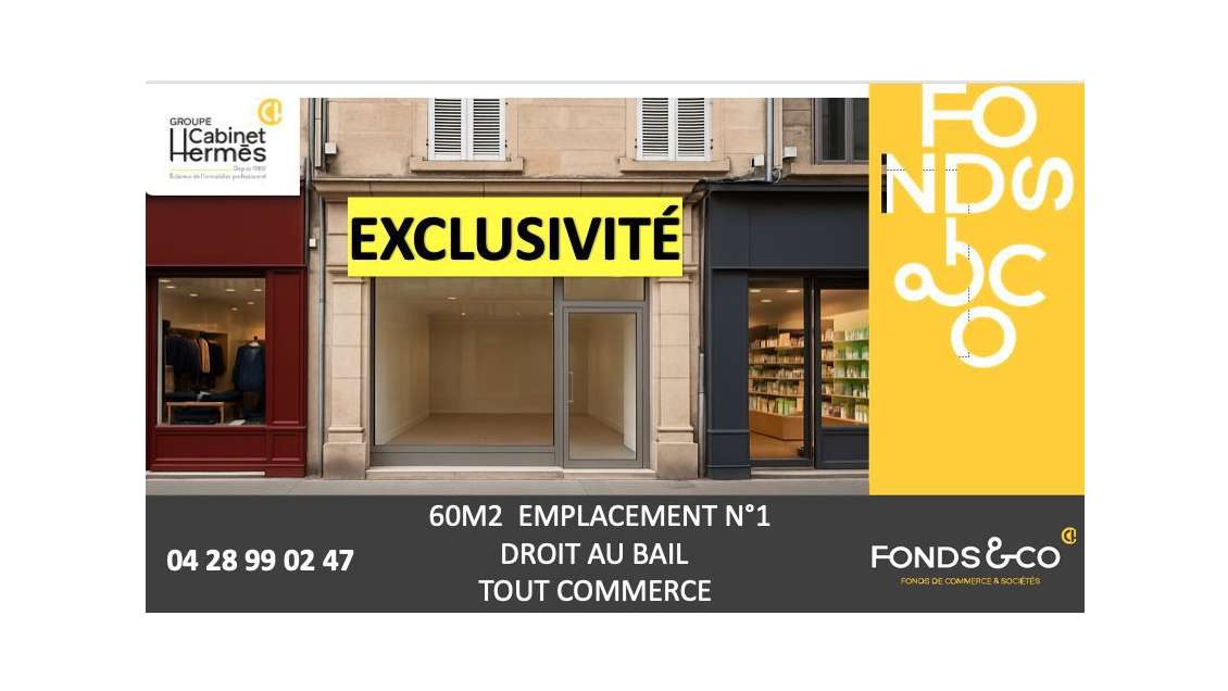 DAB local 60m² emplacement N°1 à Romans centre