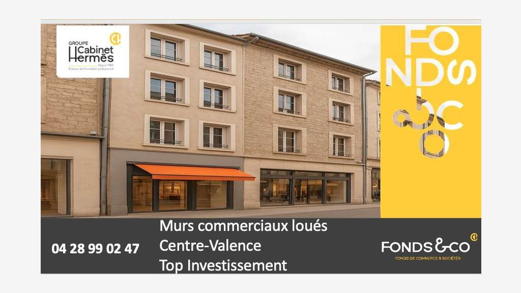 Cède murs commerciaux loués 95m² à Valence centre
