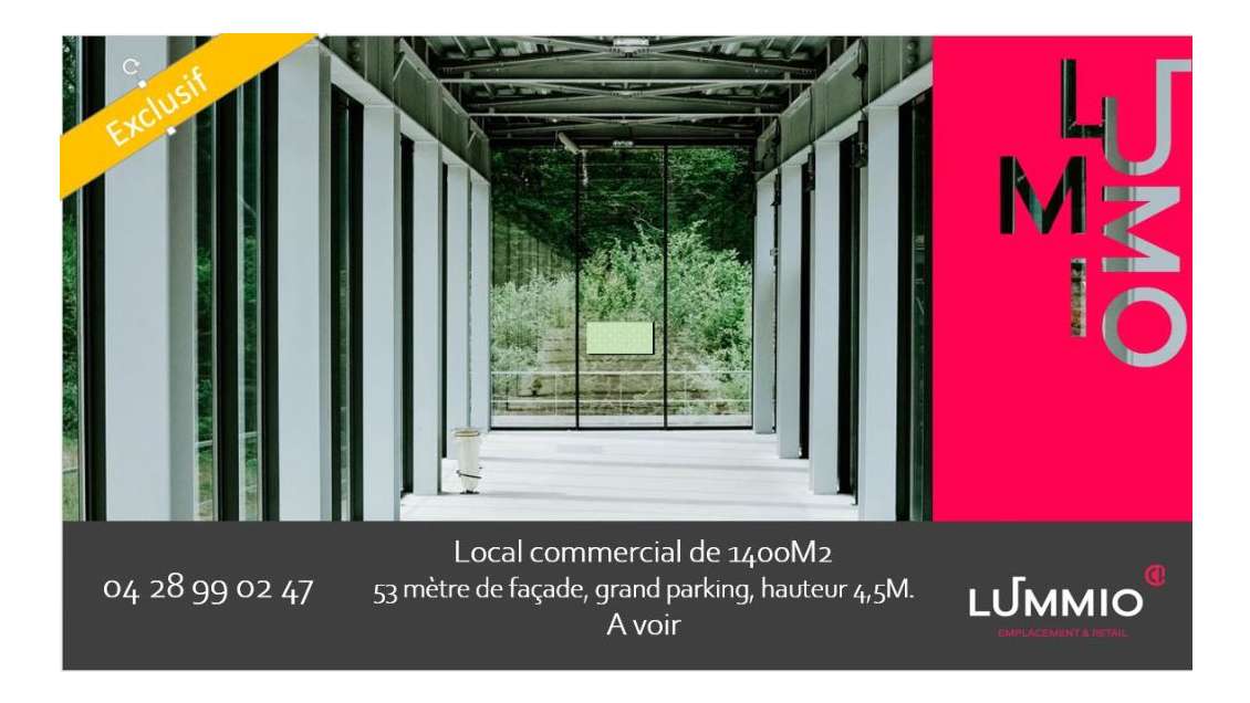 Cession droit au bail local 1400m² Valence Sud