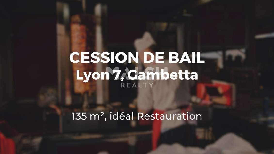 DAB local commercial 135m² Lyon 7e Cours Gambetta 