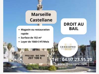 Droit au bail magasin Marseille Castellane 13006