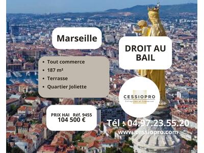 Cession droit au bail Locaux commerciaux - Boutiques à Marseille 2e