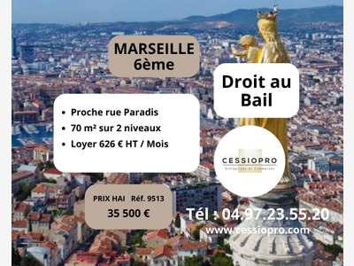 DAB local 70m² Marseille 13006 proche Rue Paradis