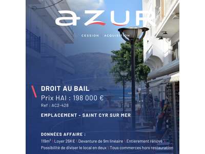 Cession droit au bail Locaux commerciaux - Boutiques à Saint-Cyr-sur-Mer