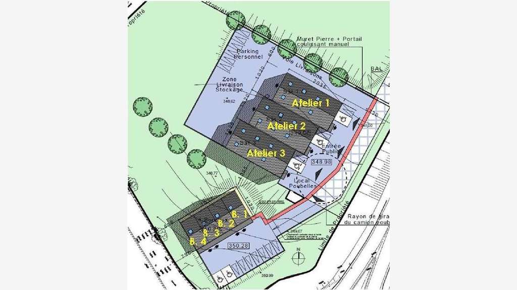 À louer 4 bureaux de 50m² en za à Cambes