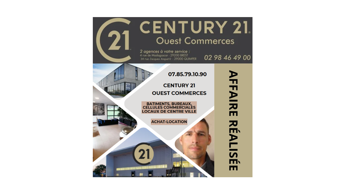 A louer bâtiment 215m² zone Kervidanou à Quimperlé