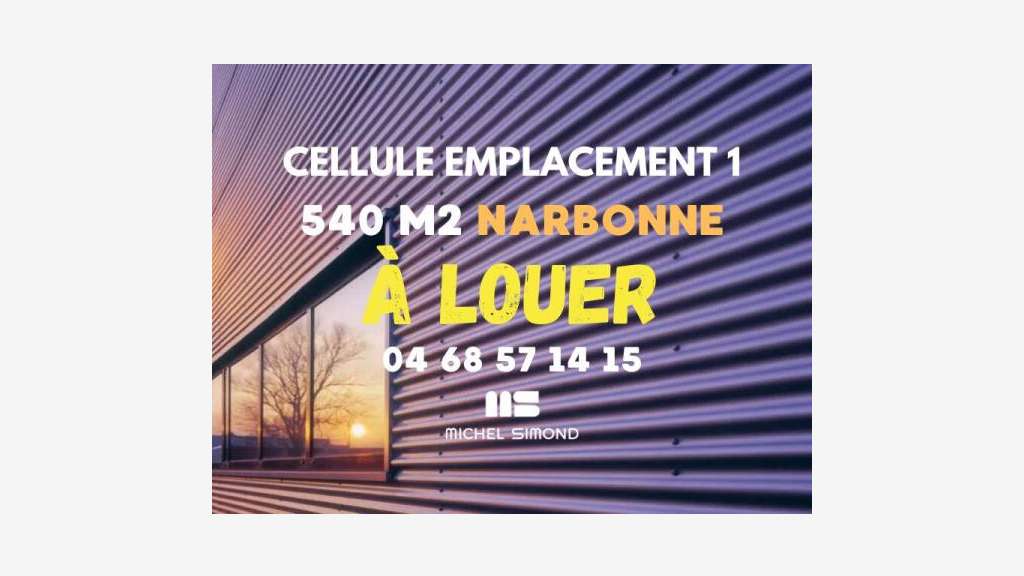 A louer cellule commerciale de 540m² à Narbonne