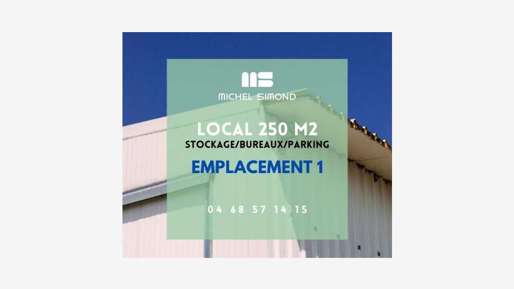 A louer local commercial 250m² à Cuxac-d'Aude