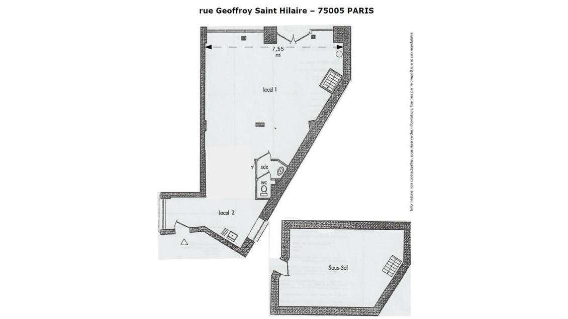 Location boutique prox Jardin des Plantes 75005
