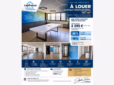 PLATEAU DE BUREAUX 167 M² À LOUER - A