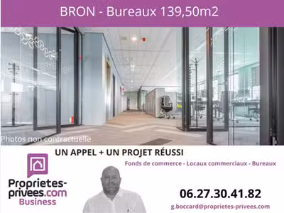 Location beau plateau de bureaux 139,50m² à Bron