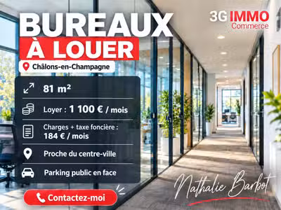 A louer local pro de 81m² à Châlons-en-champagne