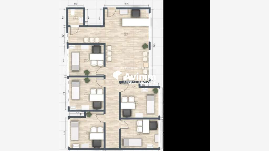 A louer bureaux 10m² zone commerciale Claira
