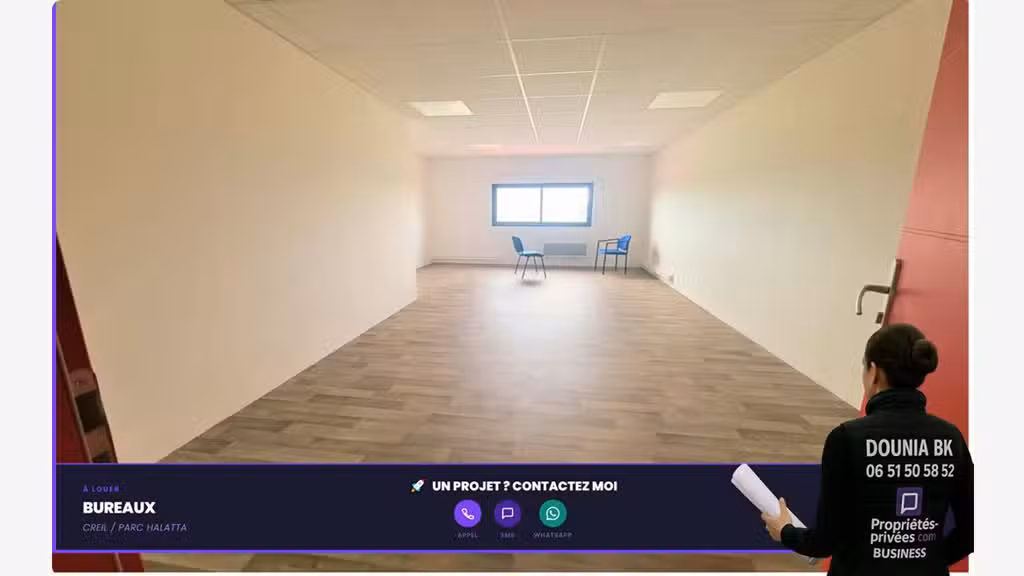 Location bureaux neufs 150m² parc halatta à Creil