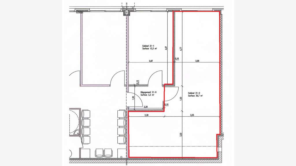 A louer bureaux de 38m² en ZAC à Roquevaire 13360