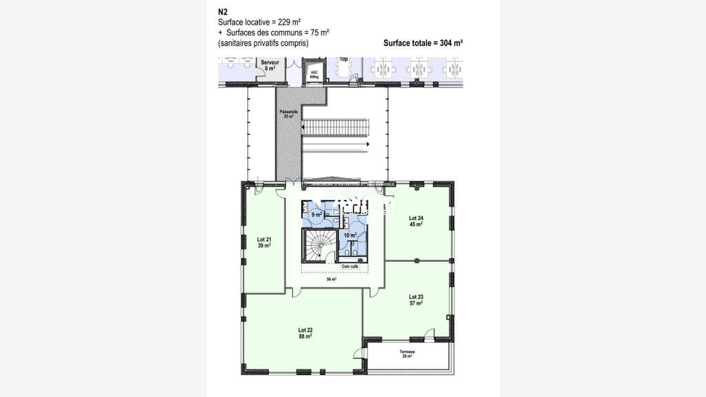 À LOUER – BUREAUX 39 M² – EPAGNY METZ-TESSY