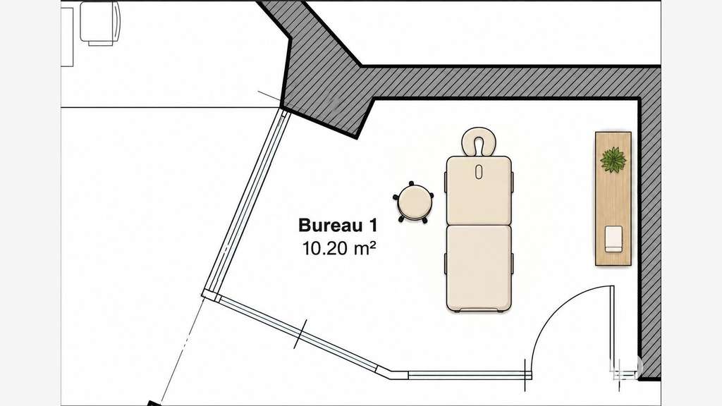 A louer bureau de 10m² à Gimont quartier Cahuzac