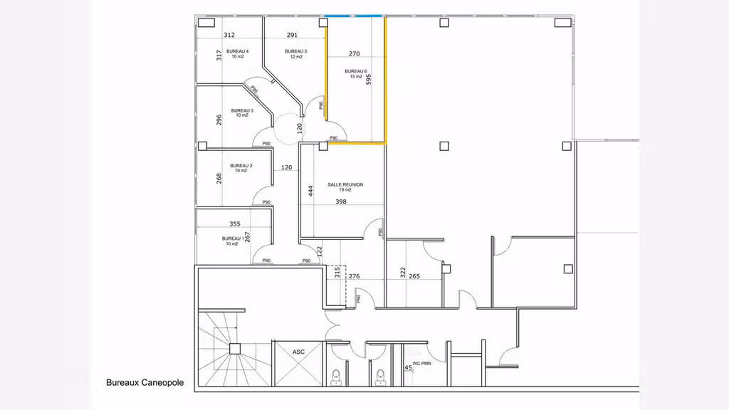 A louer bureaux de 15m² Le Cannet Canéopole