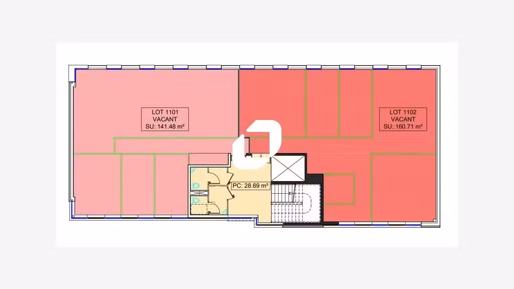 A louer Bureaux 333m² Loos