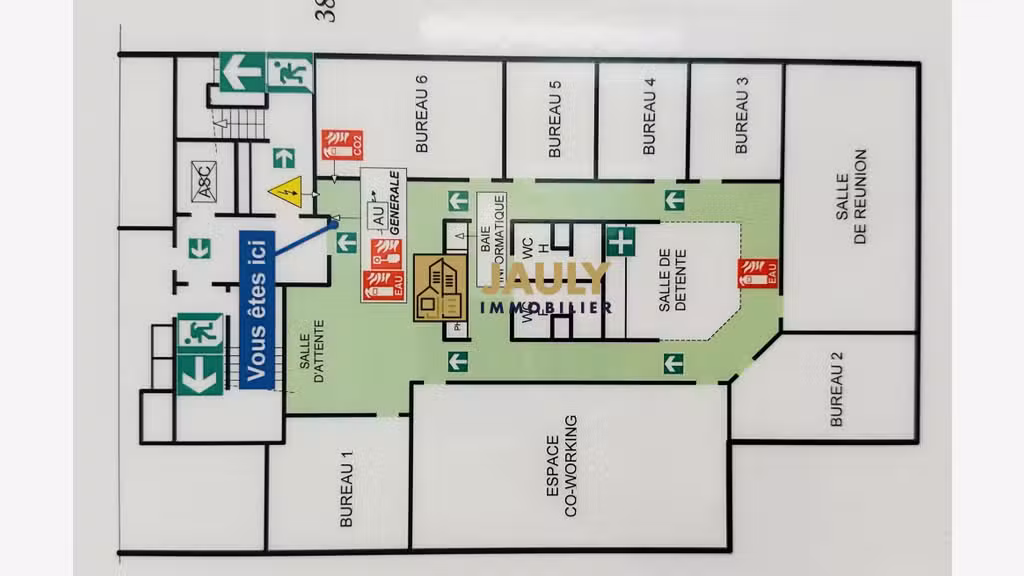 Magnifiques bureaux 240m² + 1 local + 6 parking