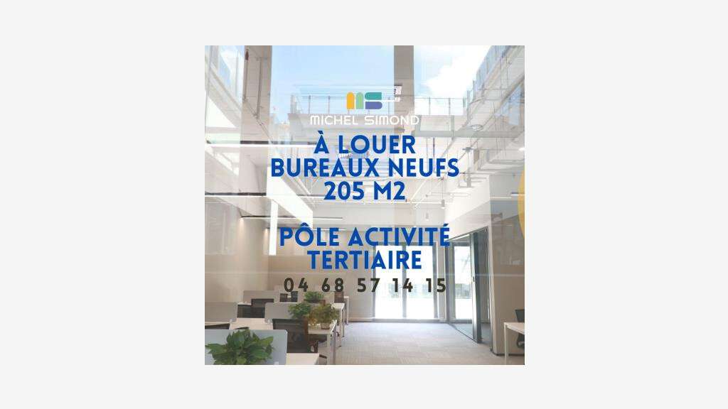 A louer bureaux 205m² à Montredon-des-Corbières