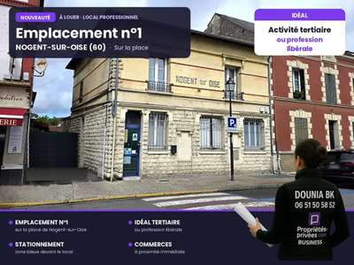 A louer local 80m² empl N°1 à Nogent sur Oise