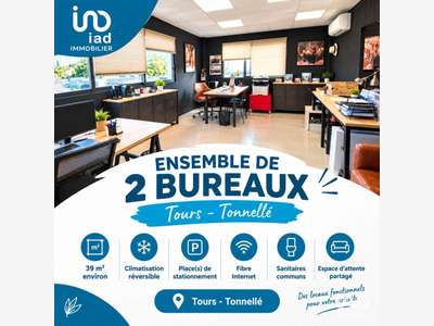 A louer bureaux de 26 et 13 m²  à Tours