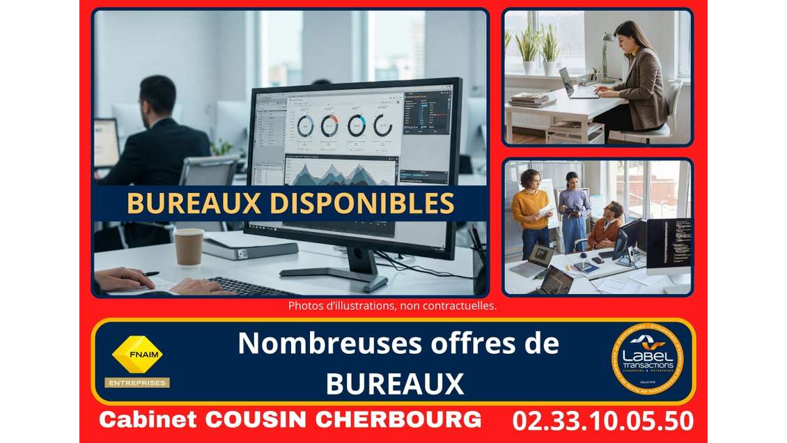 A louer bureaux de 100m² à Cherbourg-en-Cotentin