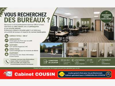 A louer bureaux de 100m² à Cherbourg-en-Cotentin