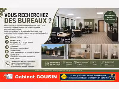 A louer bureaux de 100m² à Cherbourg-en-Cotentin