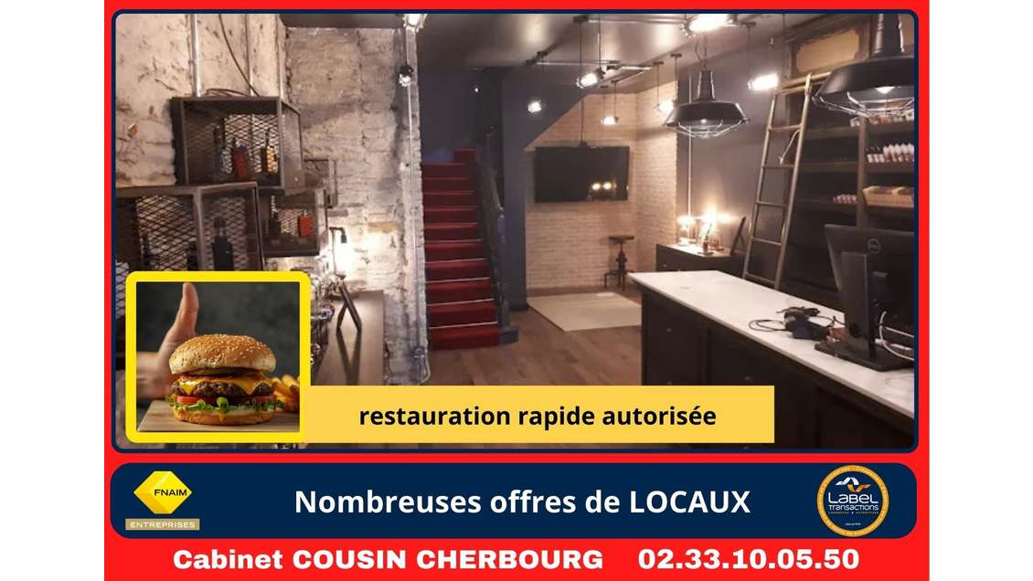 A louer local à Cherbourg centre Rue Albert Mahieu