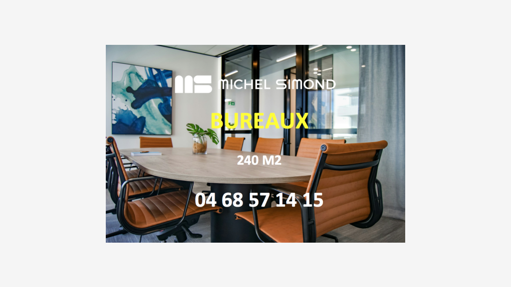 A louer bureaux 240m² à Montredon-des-Corbières