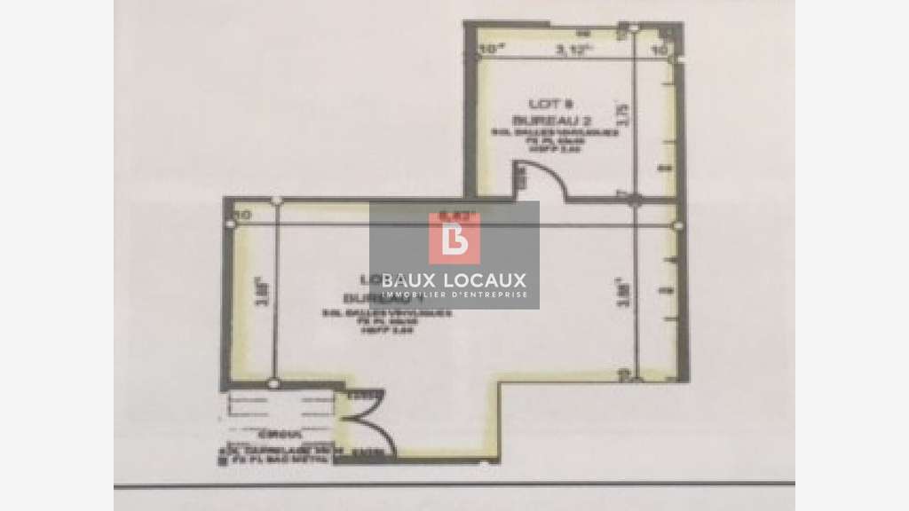 A louer bureaux 42m² à Avignon proche Cap Sud