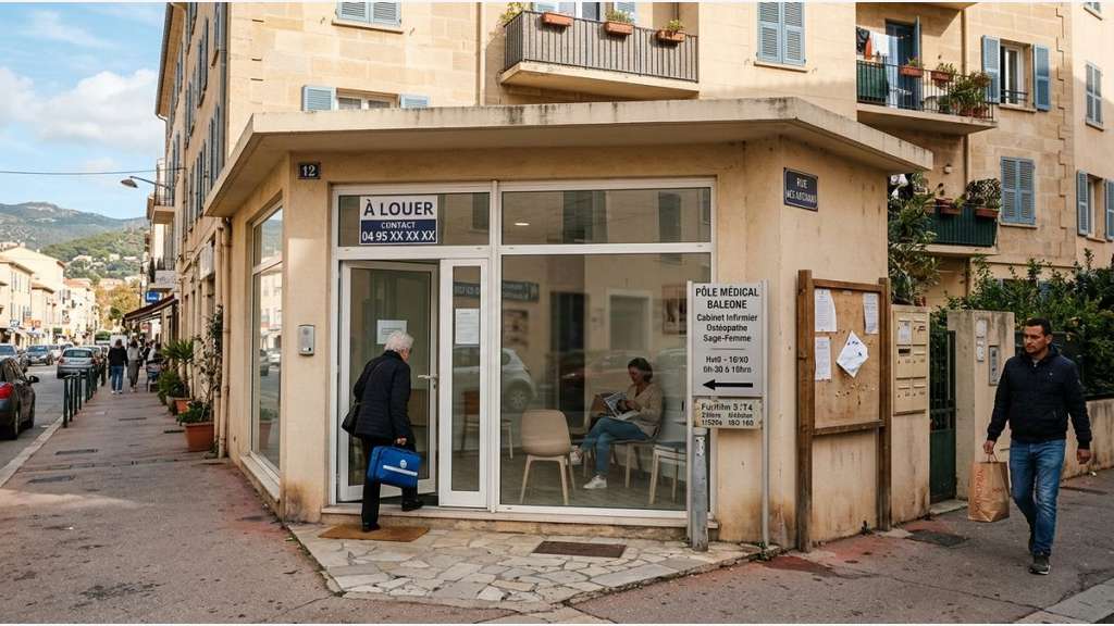 A louer local commercial de 34m² à Ajaccio Baleone