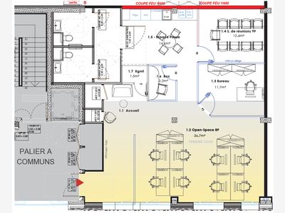 A louer bureaux Angers Sud 107m²