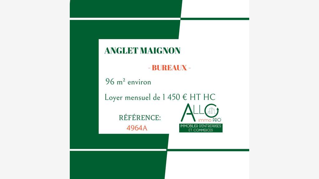 A louer bureaux 96m² en excellent état à Maignon