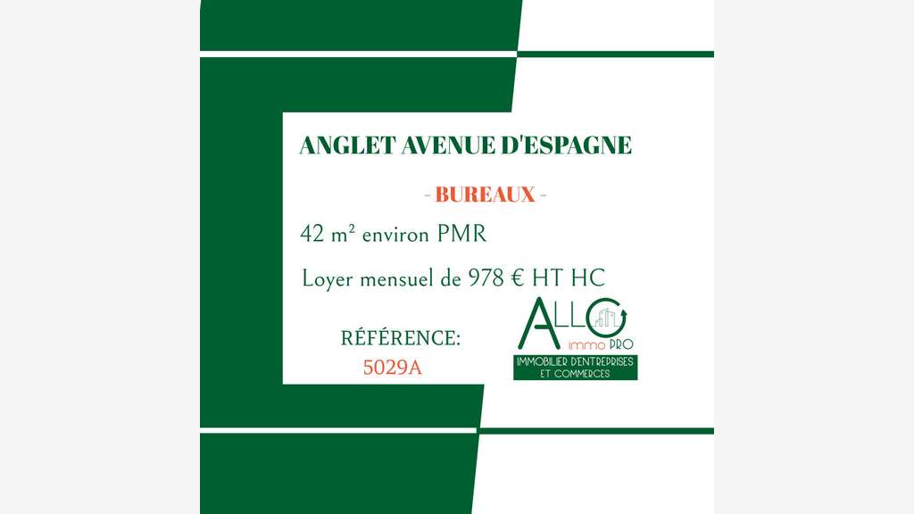 A louer bureaux PMR 42m² R+1 à Anglet