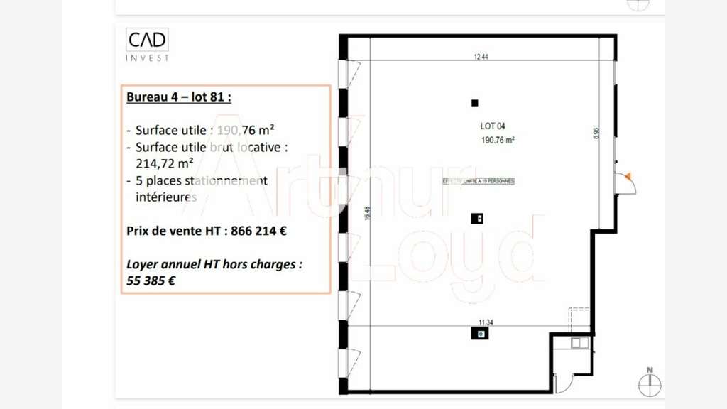 Bureau 214m² R+1 à louer à Annecy 