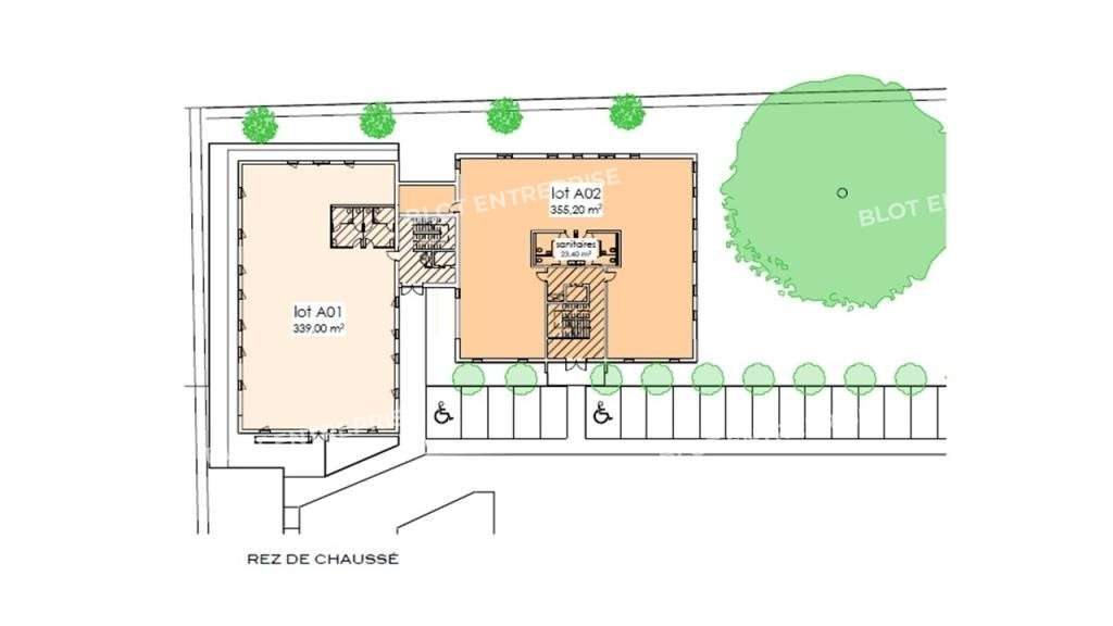 A louer bureaux 292m² à Basse-Goulaine Pole Sud