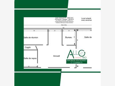 A louer bureaux 150m²  R+1 avec ascenseur Bayonne 