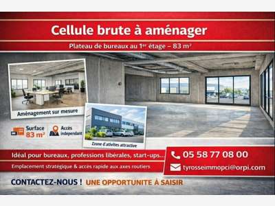 Plateau bureaux 83m² R+1 à louer Bénesse-Maremne