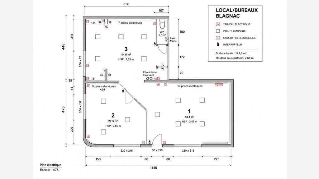 A louer local commercial 83m² Blagnac empl strat