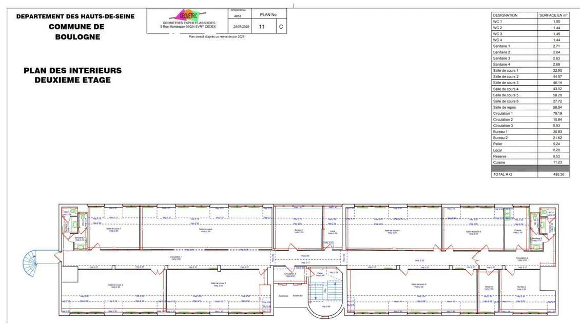 A louer bureaux 495m² en R+2 Boulogne-Billancourt 