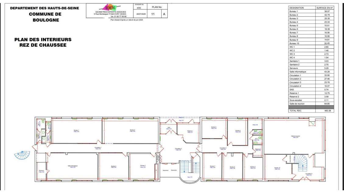 Location bureaux de 600m² à Boulogne Billancourt